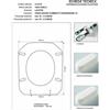 ACB/COLBAM Copriwater 1930 OVALE Bianco Cerniera Rallentata Soft Close Cromo-Duravit