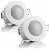 SEBSON 2x Rilevatore di Movimento da Incasso per interni, Montaggio a soffitto,