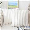 NIULAA Bianco Federe per Cuscini 50x50 Set di 2 Fodere Cuscini Divano Moderni Co
