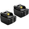 Energup 2 Pezzi 14.4V 5.0Ah Batteria per Makita 14.4V Batteria BL1430 BL1440 BL1
