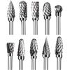 shengbenhao Set di 10 frese in carburo di tungsteno per Dremel con codolo da 3 mm,