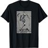 Occulto Baphomet Tarot Card Satanic Devi Occulto The Death Praying Skeleton Vintage Tarot 666 Maglietta