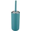 WENKO Portascopino per WC Brasil petrolio - infrangibile, TPE, 10 x 37 x 10 cm,