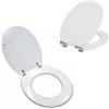 Utilia SEDILE WC UTILIA IN LEGNO COPRIVASO CON CERNIERE IN OTTONE COLORE BIANCO