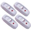 Gebildet 4PCS Cavo in linea Interruttore Pulsante On/Off 10A 250V Interruttore d