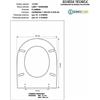 ACB/COLBAM Copriwater Flaminia LINK I.VERS. BIANCO Cerniera Cromo-Sedile-Asse Wc