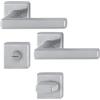 HOPPE Maniglia Hoppe Dallas con rosette WC, acciaio inox opaco, 3675302