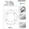 ACB/COLBAM Copriwater Pozzi Ginori MONTEBIANCO BIANCO Cerniera Rallentata Soft Close