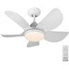 BAKAJI Ventilatore Lampadario da Soffitto 5 Pale in ABS con Lampada Plafoniera 6