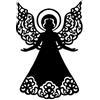 ideen mit herz Stencil con angelo, 9,5 cm x 14,4 cm, adatto per i comuni fustellatrici, per cre