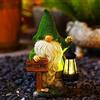Yeomoo Nano in resina con fiocco per decorazione da giardino, nani da giardino p