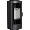 Kratki Stufa a legna in acciaio KRATKI TITAN Panorama Ø 150 11 kW porta a chiusura