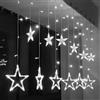 CATENA LUMINOSA STELLA LUCE BIANCO FREDDO STELLE LUCI LED NATALE FESTE ADDOBBI