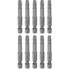 QUARKZMAN 10pz Punte a Stella Ts30 a 5 Punte, Attacco Esagonale da 1/4", Lunghez