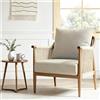 Does not apply Poltrona Boho Intrecciata a Mano in Rattan Con Cuscino Morbido, Design Traspiran