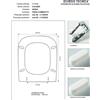 ACB/COLBAM Copriwater Hidra COLIBRI' BIANCO Cerniera Cromo-Sedile-Asse Wc