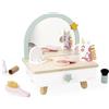 Tavolino Da Toeletta in Legno per Bambini-Cassetto, Specchio E 7 Accessori-Tema