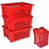 Selepoint CASSETTA AGRICOLA TRAFORATA IN PVC IMPILABILE DA 40 LITRI RACCOLTA OLIVE 4 PZ