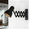 Licht-Erlebnisse Lampada da parete con braccio flessibile allungabile Harmony in nero metallo sti