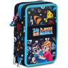 Seven Astuccio Scuola Portapenne Two Players One Console - 3 Zip Completo di Pen