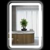 HOMCOM Specchiera Bagno 70x90 cm con Luce LED a 3 Temperature e Antiappannamento