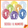 Palloncini compleanno Numeri Bambina Bambino lattice 30 cm gonfiare aria o elio