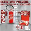 ESTINTORE POLVERE 6KG + CARTELLO + CASSETTA 1° SOCCORSO