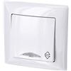 HAVA Deviatore con illuminazione a LED, tutto in uno, con telaio, inserto a