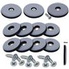 Goodway 16 feltrini per mobili in teflon, Ø 50 mm, spessore 5 mm, con vite da 3,