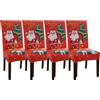 Susy Shop Set Coprisedia Natalizio 4/6 Pezzi, Tessuto Elasticizzato Decorazioni Natale