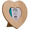 Artemio - Cornice in Legno a Forma di Cuore, 17,5 x 17,5 cm, Colore: Beige