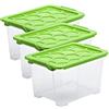 Rotho Kunststoff AG Rotho Evo Safe Keeping - Set di 3 contenitori con coperchio, in plastica