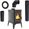 Kratki Stufa a legna in ghisa KRATKI K10 Ø 150 10 kW con accessori