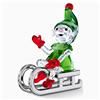 Swarovski 5533947 Elfo di Babbo Natale sulla Slitta decorazione di Natale