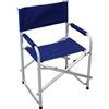 lif SEDIA PIEGHEVOLE IN ALLUMINIO REGISTA IN TELA PER SPIAGGIA CAMPEGGIO COLORE BLU