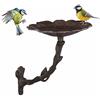 Relaxdays Fontana per Uccelli a Colonna, Decorazione da Giardino, Mangiatoia, pe