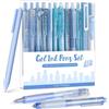 Four Candies 11 penne Gel Nera Pack,1 evidenziatore Inchiostro Nero a Scatto,Cor