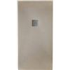 Piatto doccia effetto pietra 80x80 Tortora marmoresina pieno Piletta inclusa
