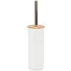 DAMDAM GO | Scopino per il Bagno Bambù polipropilene (9,5 x 39 x 9,5 cm) Bianco