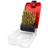 NORTOOLS 25 pezzi Set punte HSS rivestite TiN completamente rettificate DIN338 1