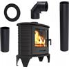Kratki Stufa a legna in ghisa K8 Ø 130 9 kW con accessori