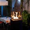 Kratki Stufa a Gas da Esterno Patio Mini con vetri nero controllo automatico 8,2 kW