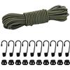 S-Mechanic EU suruikei Corda di gomma da 6 mm, 10 m, verde scuro, corda elastica in