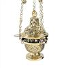 NKlaus bruciatore d'incenso ottone catena d'oro lunga 60 cm decorata con campane