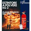 Estintore 2kg A Polvere Ricaricabile Per Auto Camper Casa