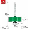 Trend CraftPro Fresa per incastri, gambo 1/4 pollice, lunghezza di taglio 12,7mm