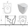 DISEGNO CERAMICA FOREVER 48H WC A TERRA FILO MURO DISEGNO BIANCO