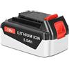 REACELL 5.5 Ah Batteria di Ricambio per Black+Decker 18V Litio BL2018 BL2018-XJ