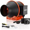 FanGoFast 100mm Ventola Aspirazione Regolabile 360m³/h Estrattore aria in linea