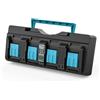 XNJTG Caricatore da 14,4 V-18 V, 4 porte, ricambio per caricabatterie Ma-kita DC